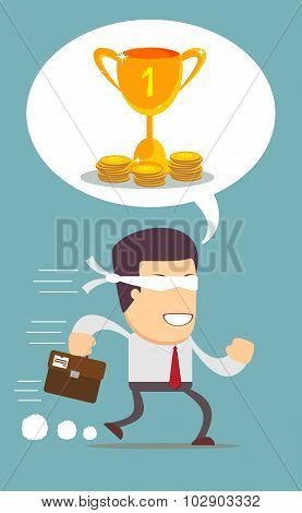 running young man businessman cartoon wow excited surprised happy amazed smile successful leader vec