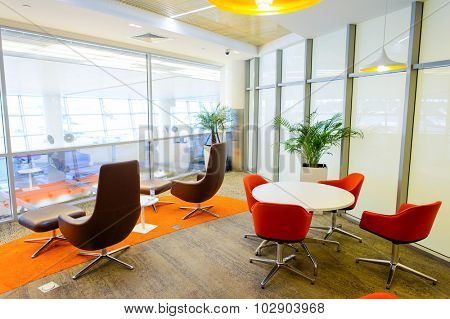 MOSCOW, RUSSIA - AUGUST 19, 2015: airport terminal. Sheremetyevo International Airport is an international airport located in Khimki, Moscow Oblast, Russia, 29 km northwest of central Moscow.