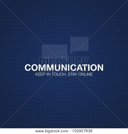 Communication concept in HUD style. The word 