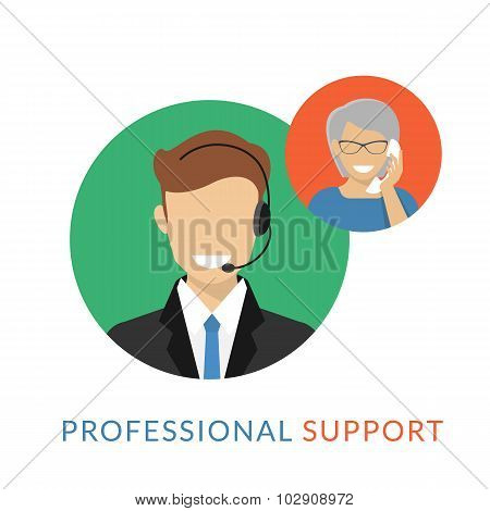 Male call centre operator