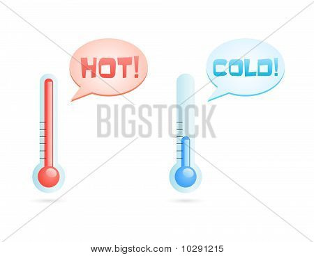icone di temperature calde e fredde
