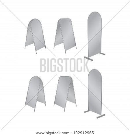 pillar stand advertising placards poster board ad