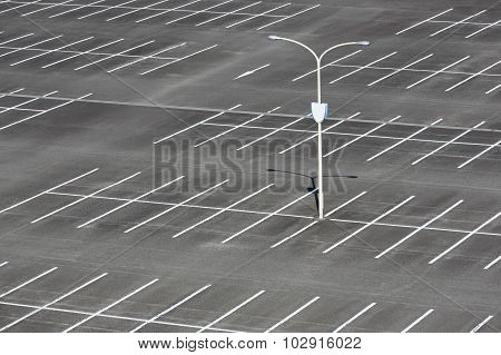 Empty car parking lot