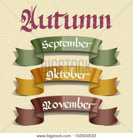 Autumn months September October November
