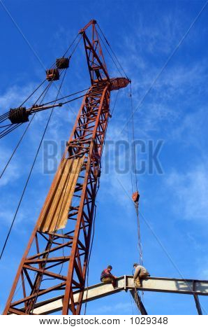 Himlen, kran og mænd
