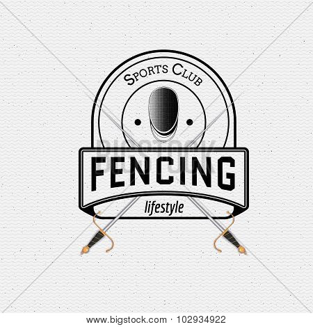 Fencing badges logos and labels for any use