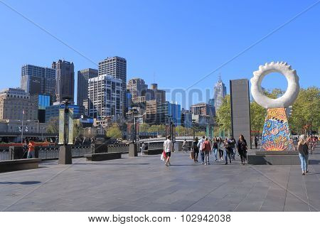 Melbourne Southbank cityscape Australia