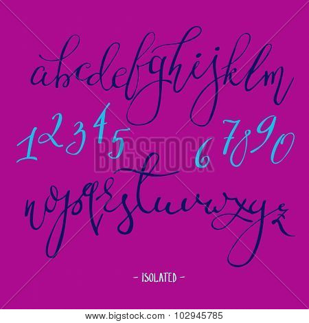 Vector Handwritten Fountain Pen Font