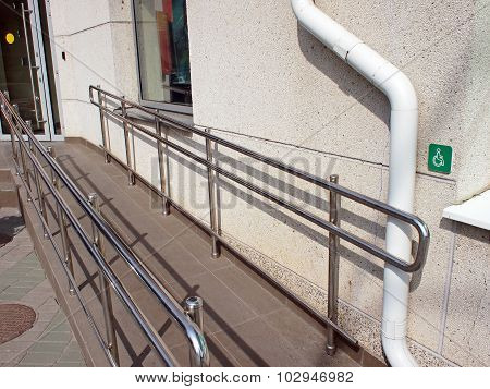 Ramp For Physically Challenged At The Entrance