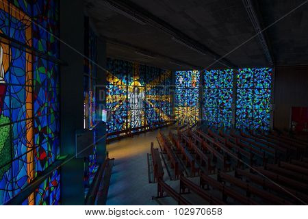 Stained Glass Window Showing Jesus