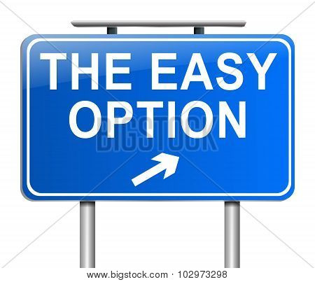 Easy Option Concept.