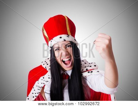 Queen businesswoman in business concept
