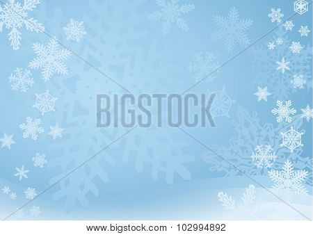 Blue Snowflake Background