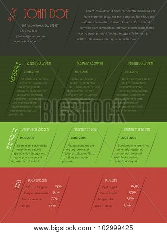 Cool Cv Resume Template Design