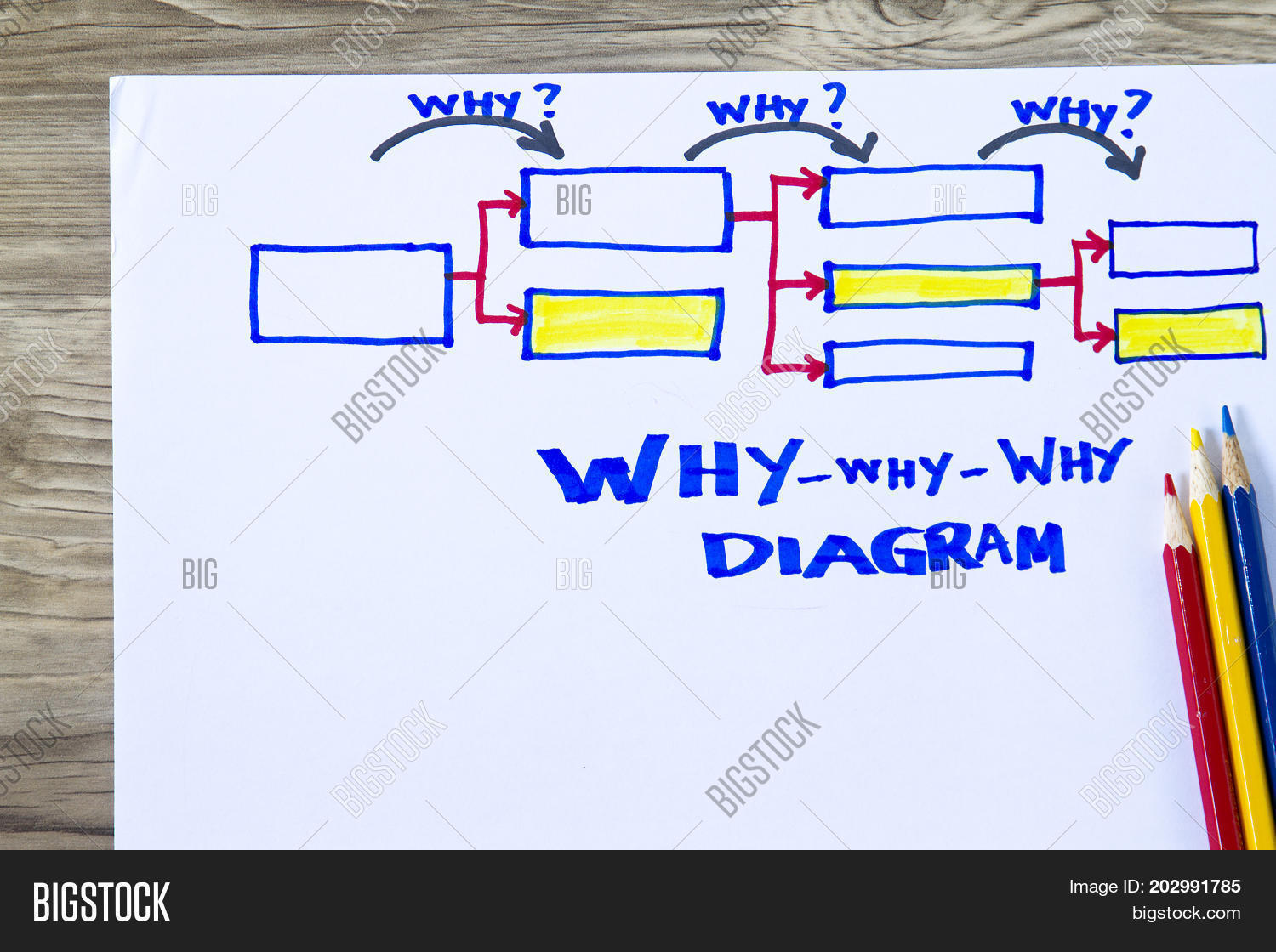 Why Why Why Diagram Image Photo (Free Trial) Bigstock