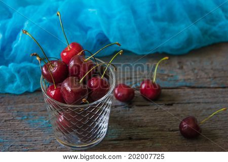 Сherry. Fresh Sweet Big Cherry. Red Organic Cherry