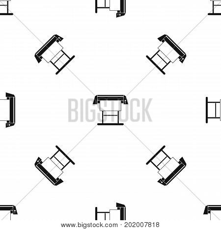 Large format inkjet printer pattern repeat seamless in black color for any design. Vector geometric illustration
