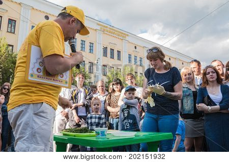People In The Open Festival Called Delicious Vyatka - Vkusnaya V