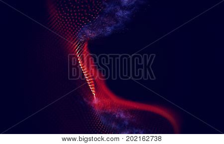 Abstract Black Geometrical Background . Connection structure. Science background. Futuristic Technology HUD Element . onnecting dots and lines . Big data visualization and Business .