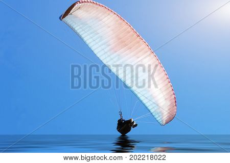 Paragliding on the Danish North Sea coast near Løkken