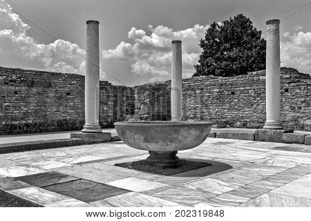Zajecar Serbia - July 09 2017: The historical archaeological site of Felix Romuliana from the Roman Empire