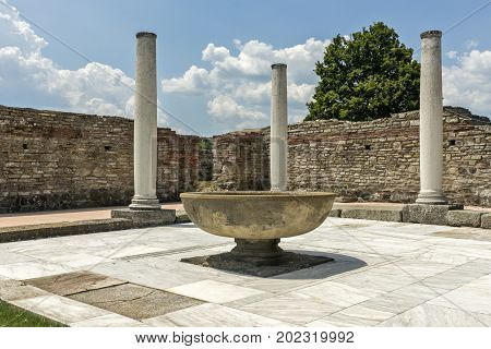 Zajecar Serbia - July 09 2017: The historical archaeological site of Felix Romuliana from the Roman Empire