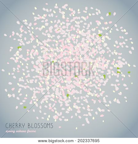 Cherry Blossoms. Spring Card. Japanese Culture.