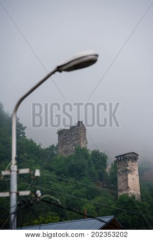 It Is A Highland Townlet In Northwest Georgia, At An Elevation Of 1500 Metres In The Caucasus Mounta
