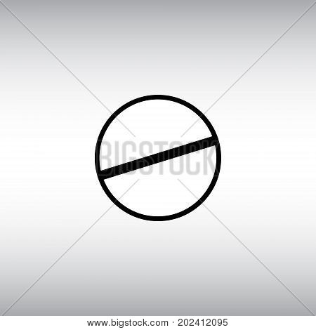 Pill isolated vector sign. Pill flat vector icon. Online pharmacy symbol.