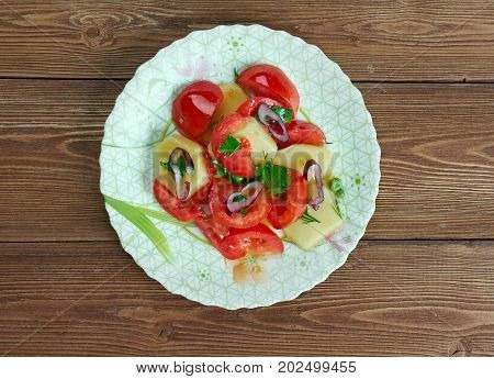 insalata Pantesca - Mediterranean Sicily salad. , close up meal