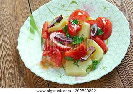 insalata Pantesca - Mediterranean Sicily salad. , close up meal