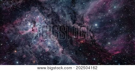 The Carina Nebula With An Earlier Picture Of The Eta Carinae.