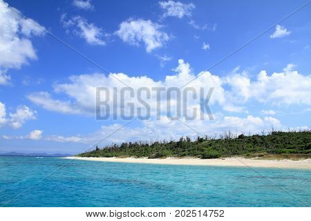 Minna Beach In Minna Island, Okinawa, Japan
