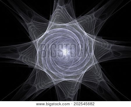Geometry of Space series. Visually attractive backdrop made of conceptual grids curves and fractal elements suitable as element for layouts on physics mathematics technology science and education.