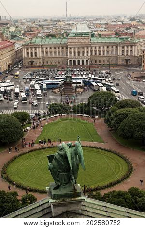 tourist center of Russia. view on winter palace