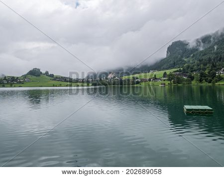 The Mountain Lake Thiersee In Tyrol, Austria