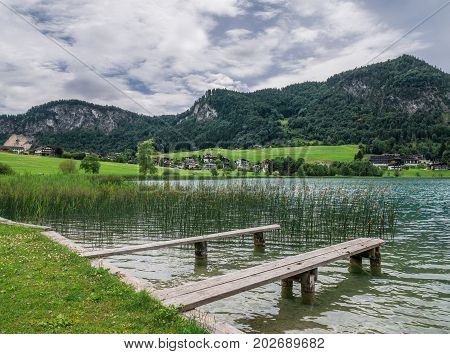 The Mountain Lake Thiersee In Tyrol, Austria