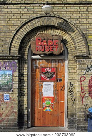 Interestingly Decorated Door To Some Club In Christiania, Copenhagen
