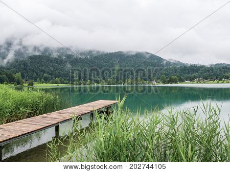 The Mountain Lake Thiersee In Tyrol, Austria
