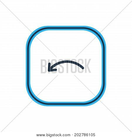 Beautiful Direction Element Also Can Be Used As Undo Element.  Vector Illustration Of Backward Outline.