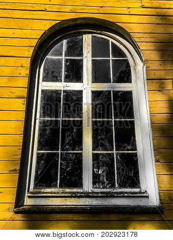 photo of old church window from Finland.