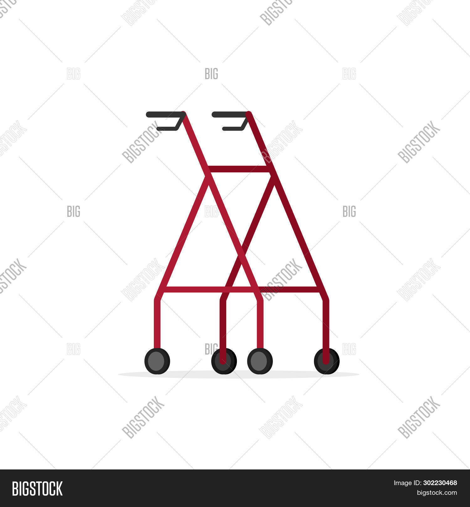 Rollator Clipart Icon Image & Photo (Free Trial) | Bigstock