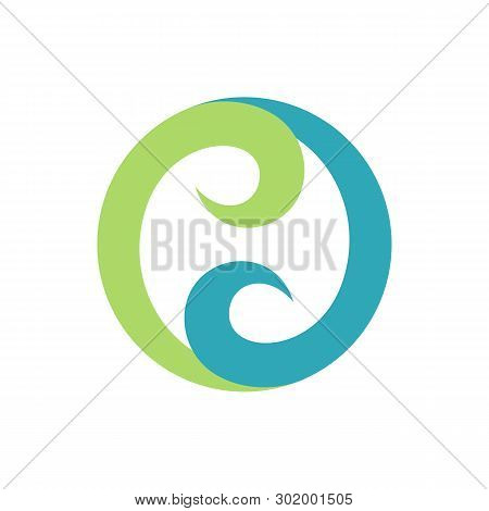 Abstract Swirl Tribal Sphere Logo Template Design