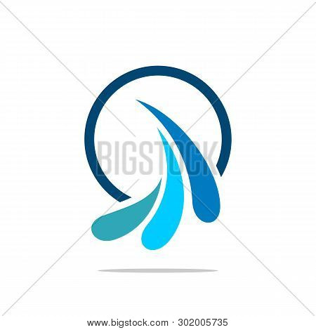 Ornamental Splash Water Logo Template Vector Design