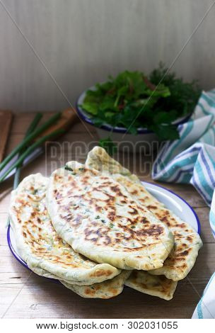 Baker Making Traditional Dish Of Armenians From Artsakh Zhingyalov Hats Is A Type Of Flatbread Stuff