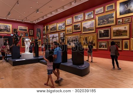 Melbourne, Australia - March 17, 2018: Sculptures By English Artist Jonathan Owen In The John Schaef