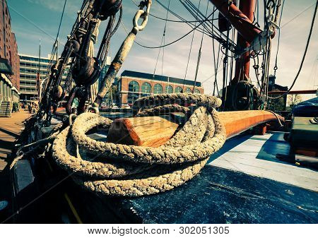 Rigging On A Sailing Boat