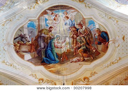 Armenian catholic church interior of Gherla, Transylvania, Romania