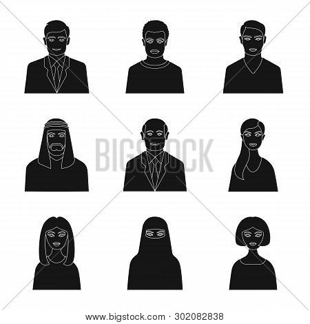 Vector Illustration Of Photo And Character  Logo. Collection Of Photo And Face Stock Symbol For Web.
