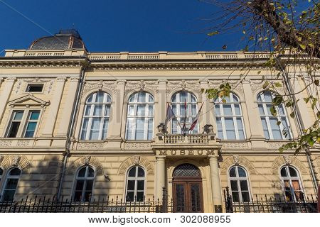 Novi Sad, Vojvodina, Serbia - November 11, 2018: Building Of Museum Of Vojvodina At The Center Of Th